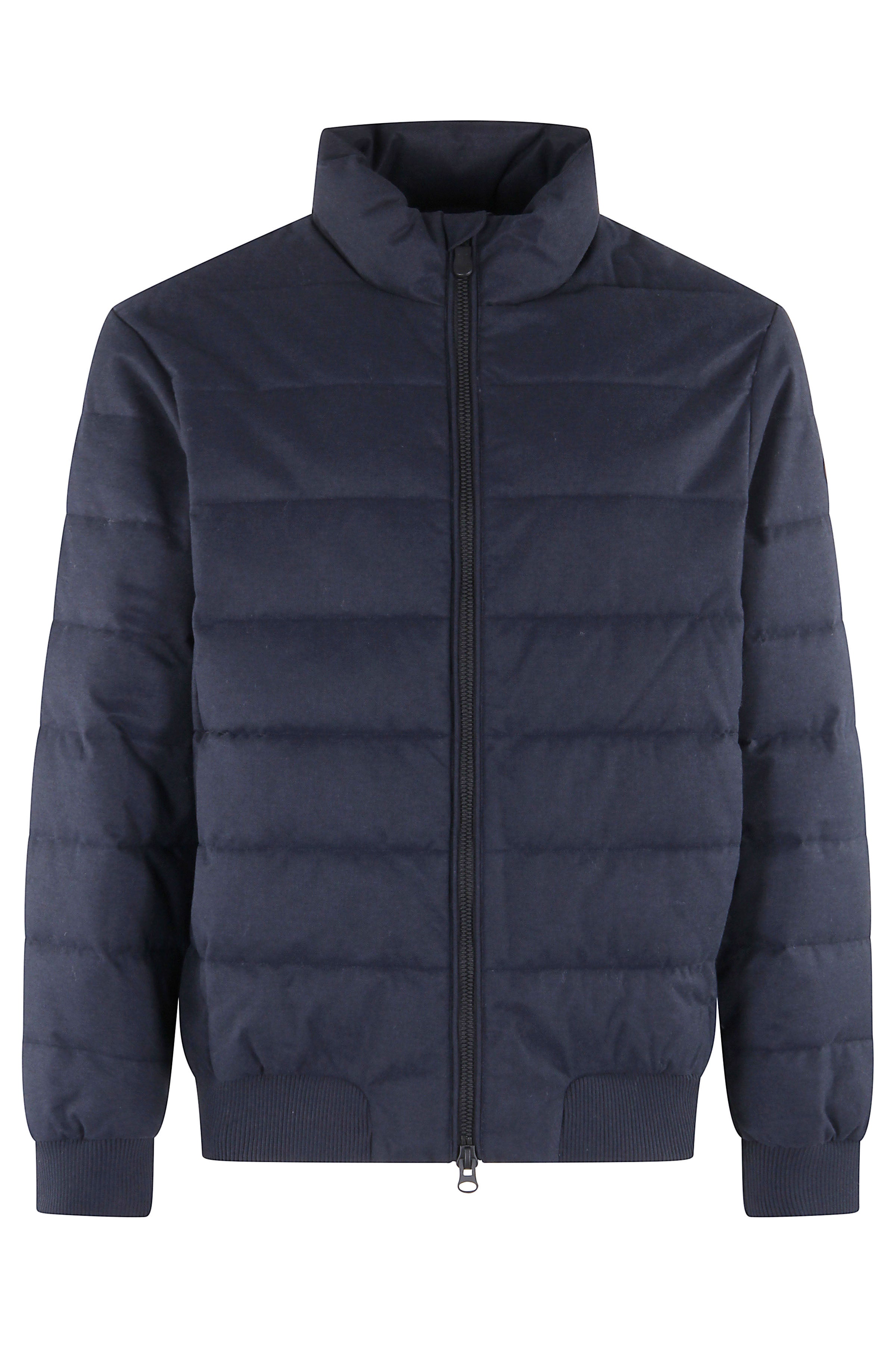 Padded Navy Melange Casual Jacket