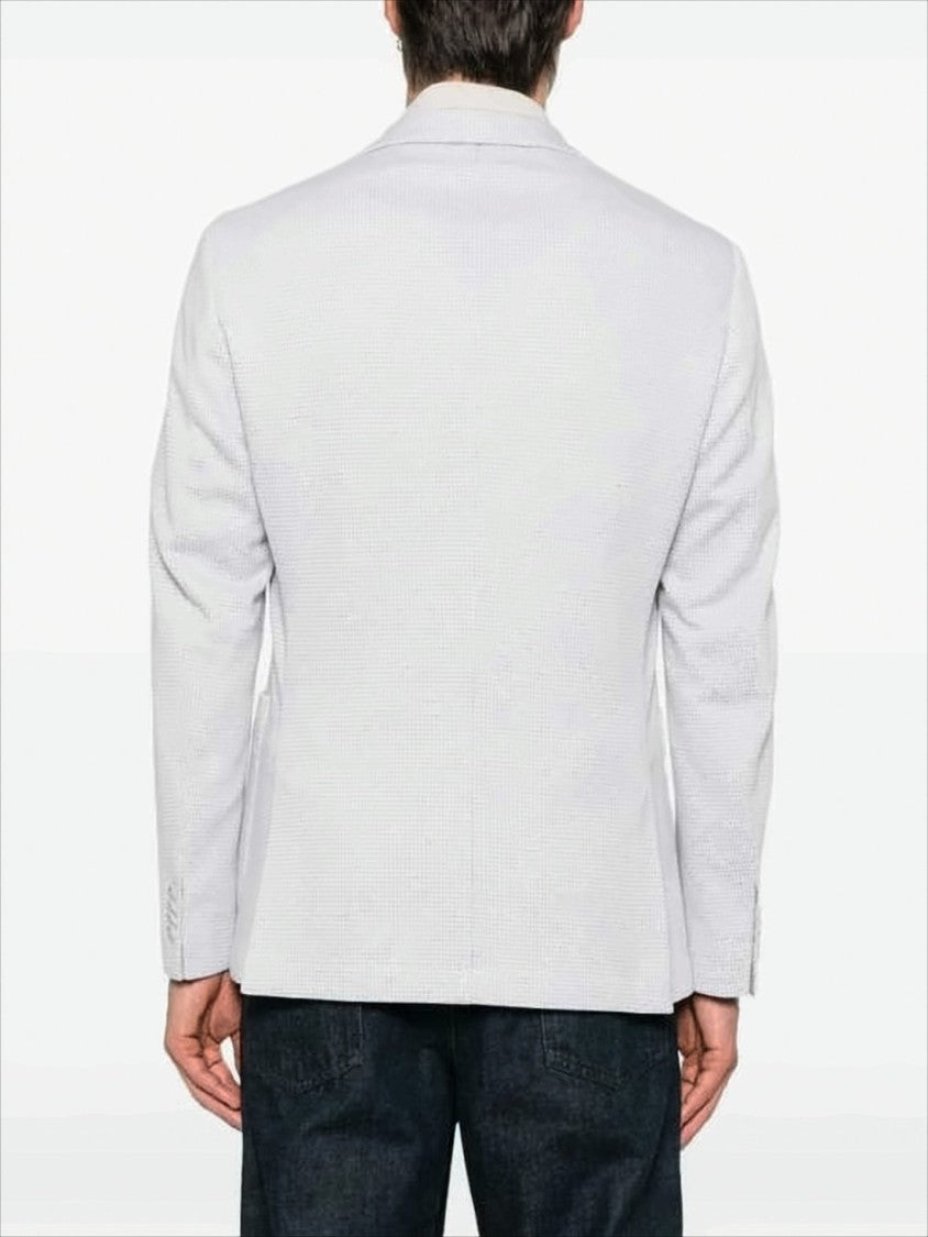 Tailored Textured Jacket with Classic Notch Lapel