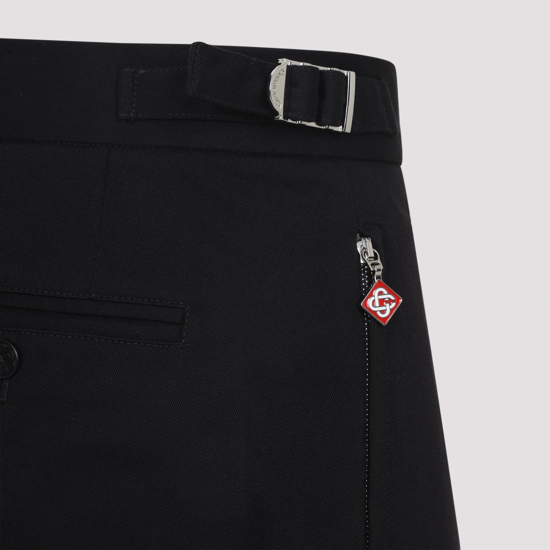 Tailored Fit Black Trousers With Classic Waistband