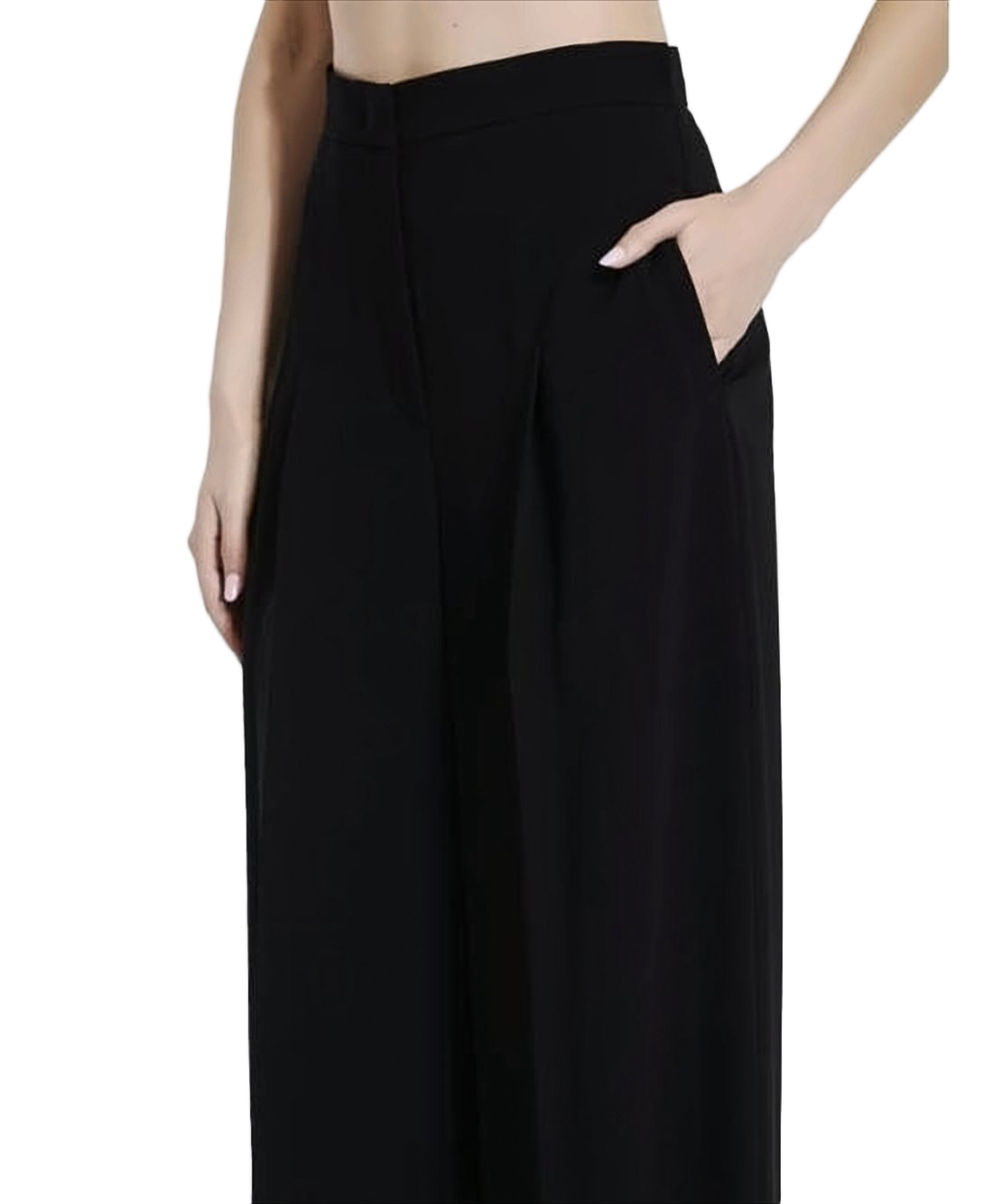 Wide-Leg Suit Pants with High Waist