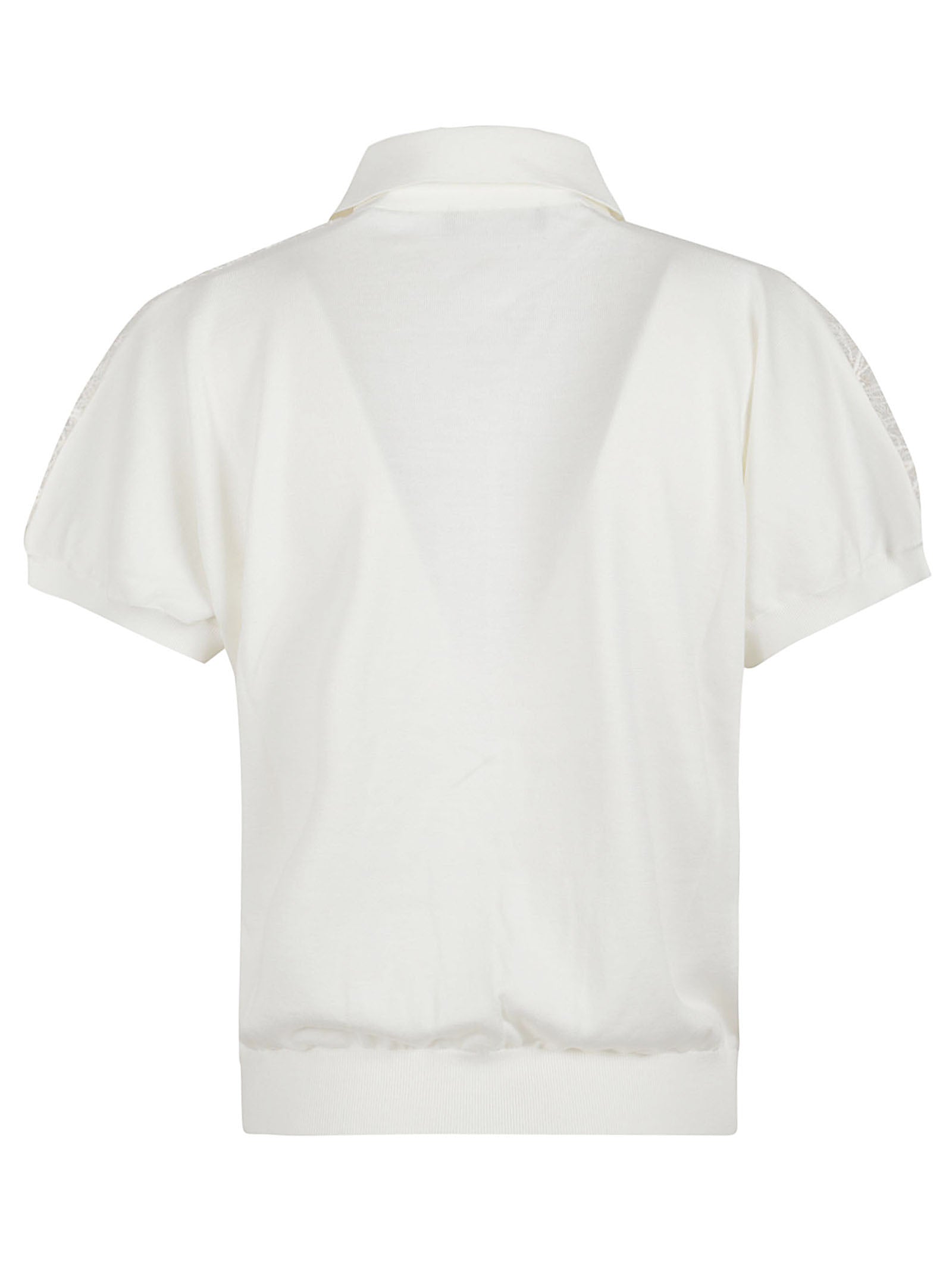 Lace Overlay Shirt with Floral Patterns