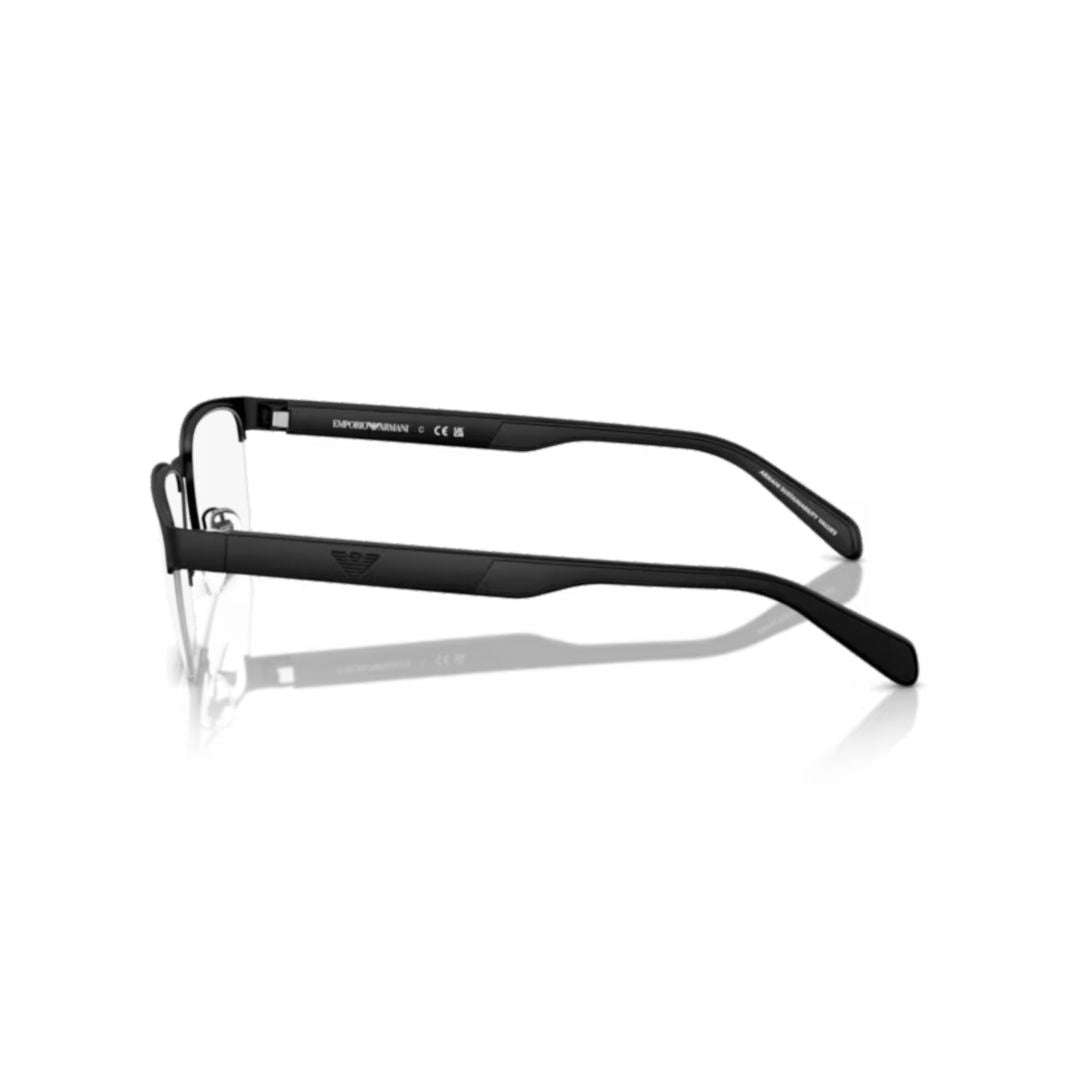 0ea1162 Rectangular Half-Rim Metal Eyeglasses with Matte Finish