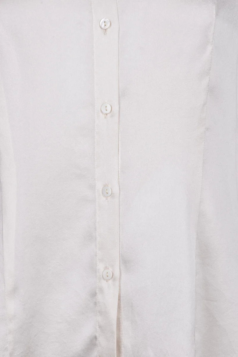 Stretch Silk Shirt - White