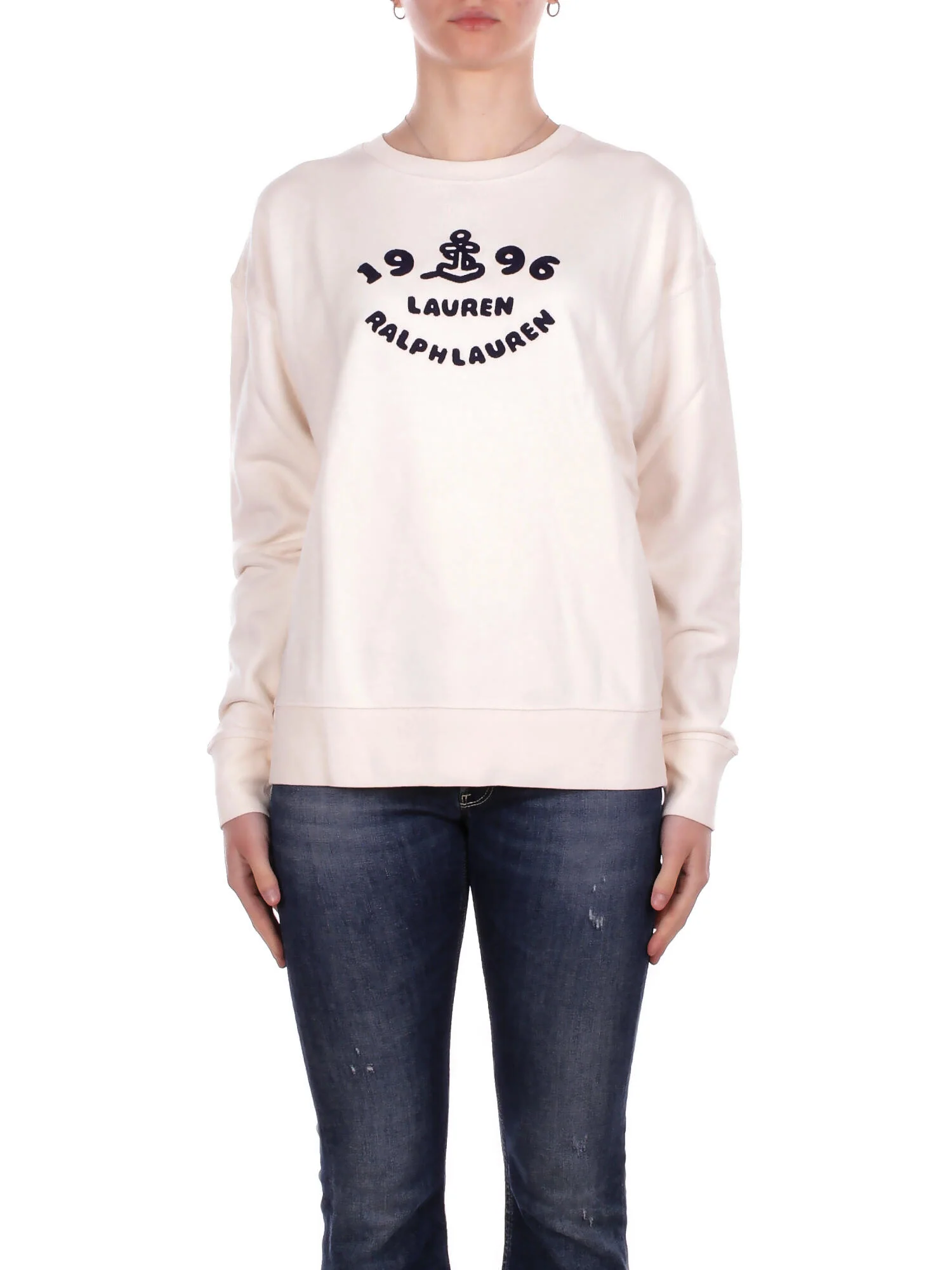 Relaxed Fit Crew Neck Sweatshirt with Graphic Print