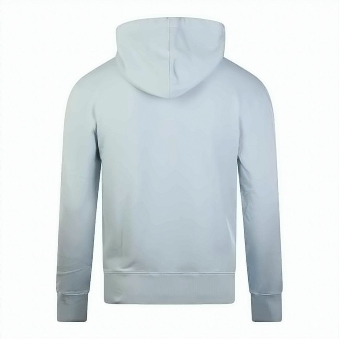 Relaxed Fit Blue Cotton Hoodie With Embroidered Fox Logo