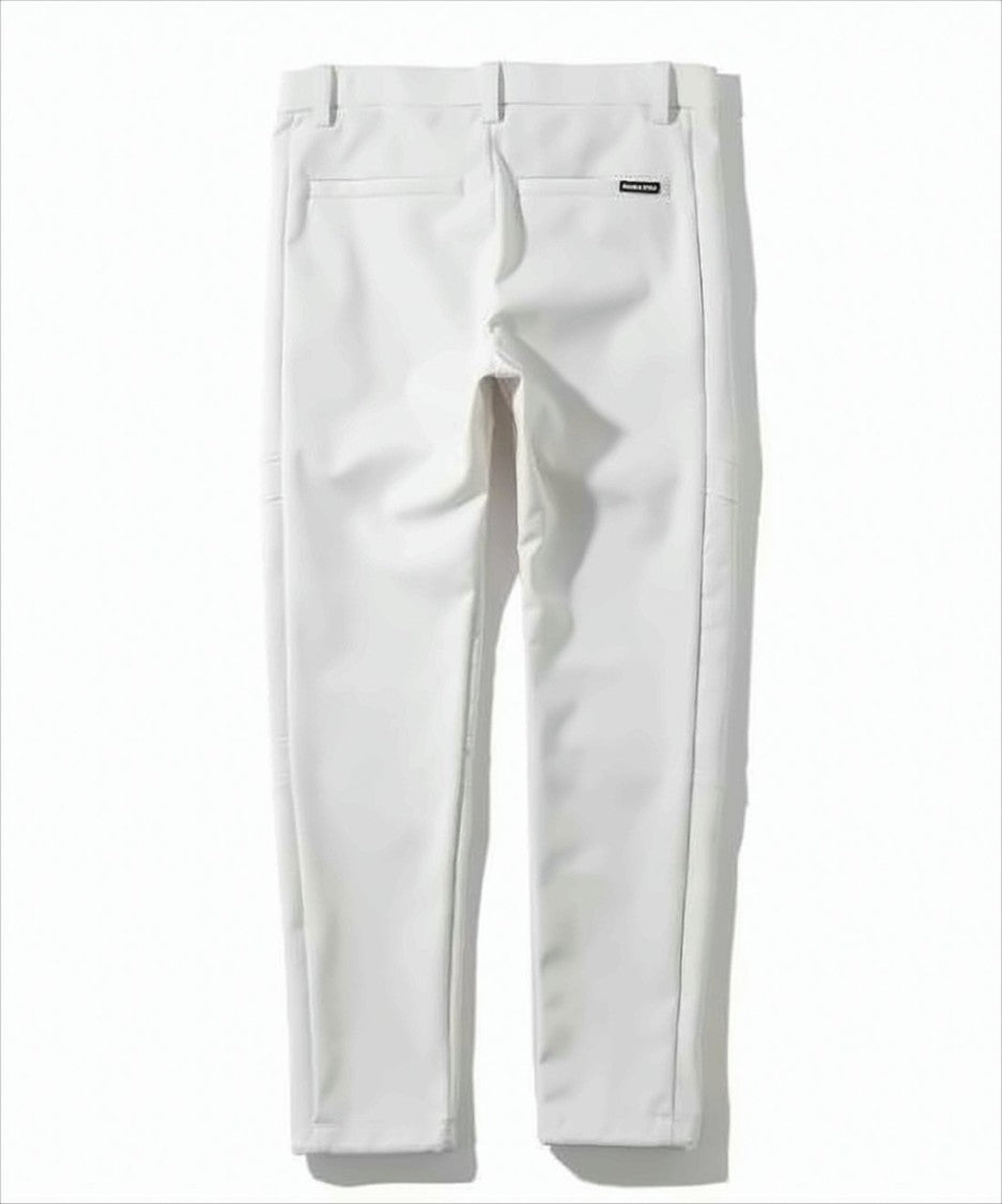 Straight White Pants with Design
