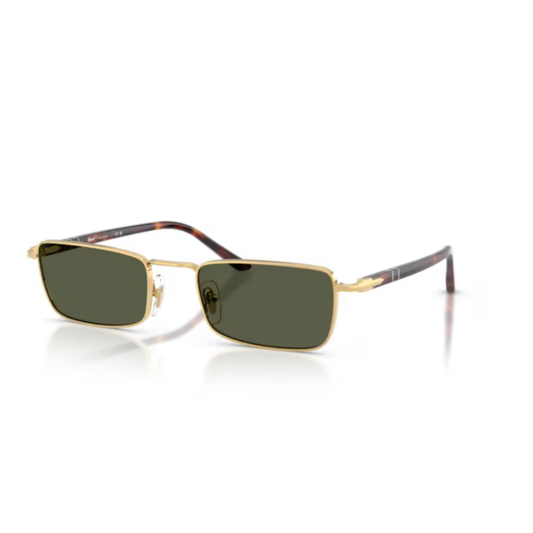 0po1025s Gold Metal Sunglasses with Tortoiseshell Temples
