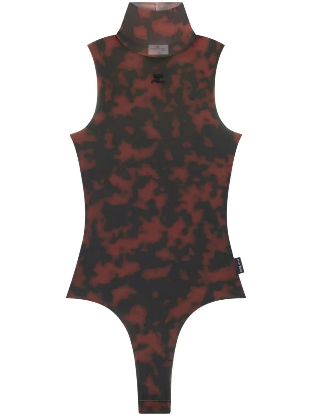 Tortoiseshell High Neck Bodysuit