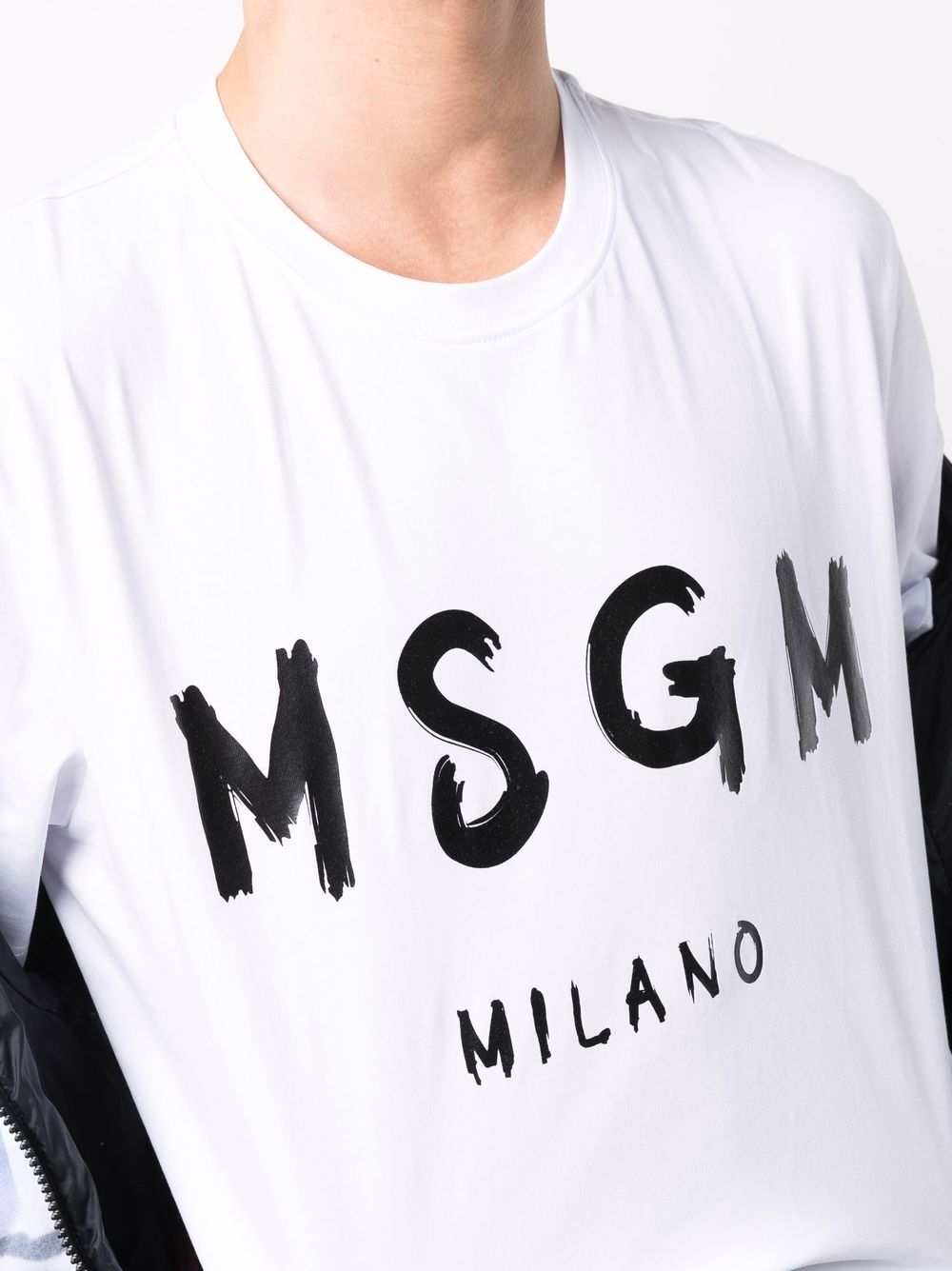 Short-Sleeve Cotton T-Shirt With Bold Print