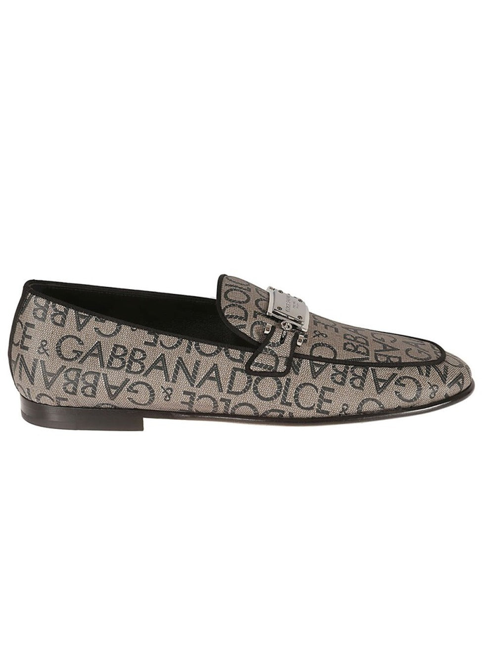 Brown Jaquard Loafers
