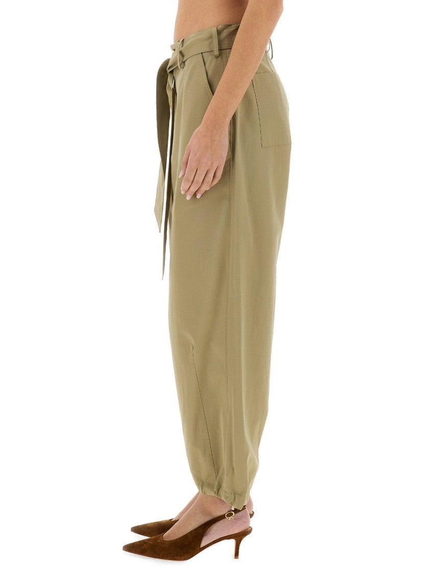 Relaxed Fit Belted Pants