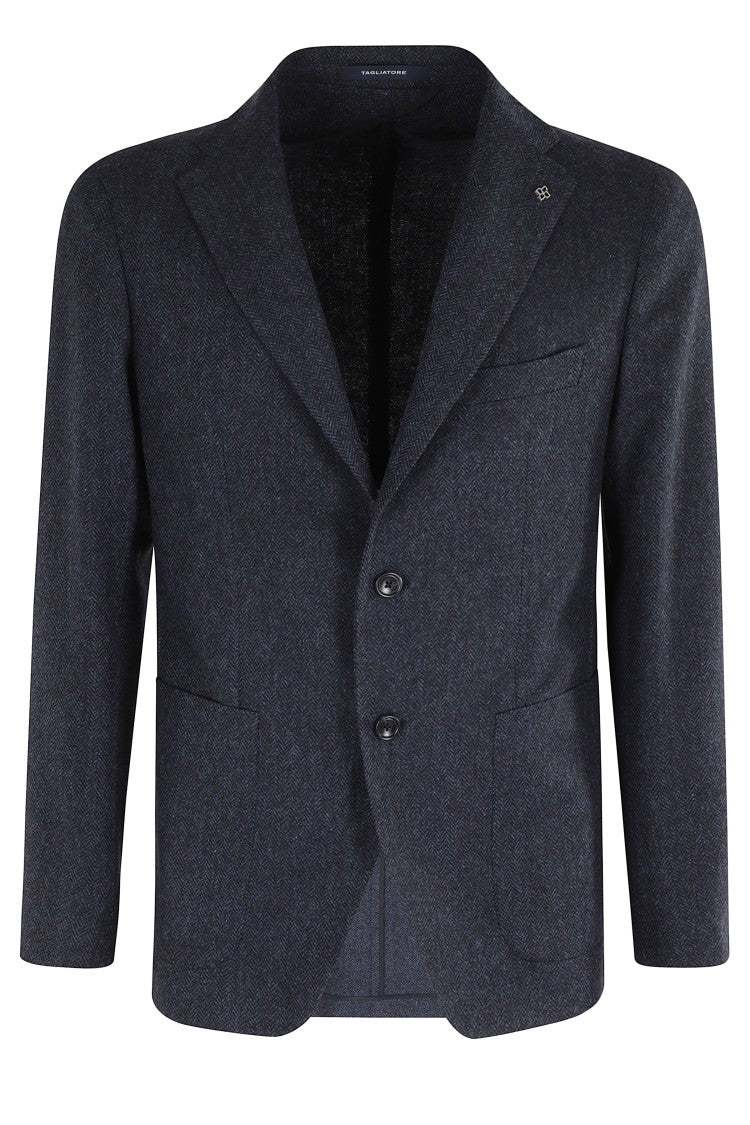 Barbed Texture One-Breasted Jacket