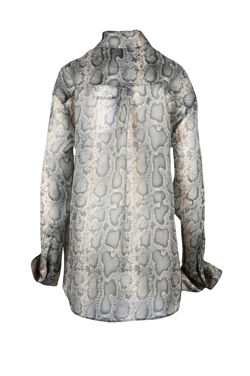 Voile Shirt - Beige/Black