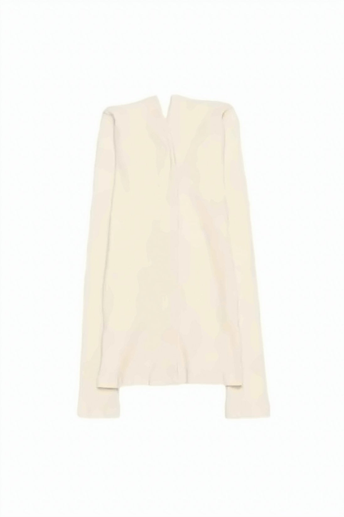 Ribbed White Cardigan with Open-Front Design