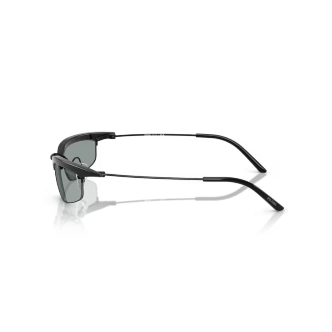 Black 0pr B50s Semi-Rimless Metal Sunglasses