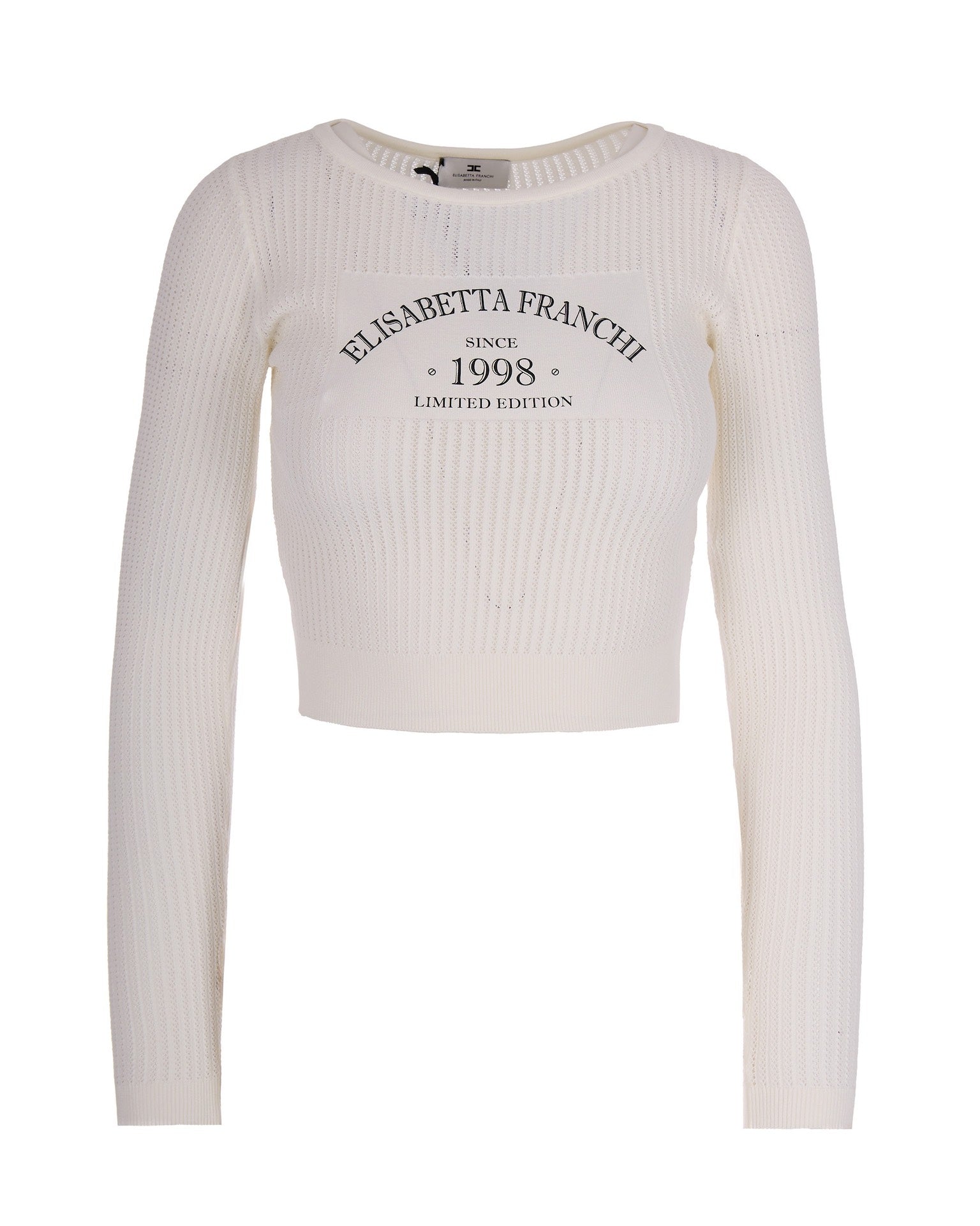 Knitted Top With Printed Logo