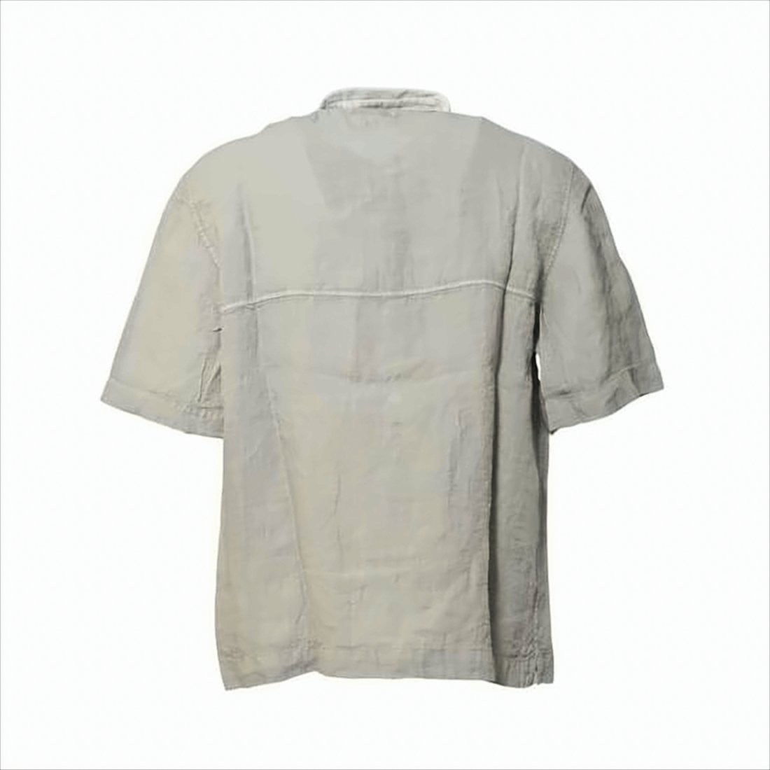 Relaxed Fit Short-Sleeve Linen Shirt with Subtle Branding