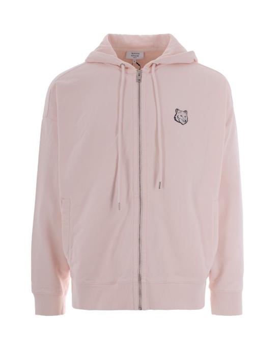Oversized Hoodie Jacket With Adjustable Drawstring And Embroidered Detail