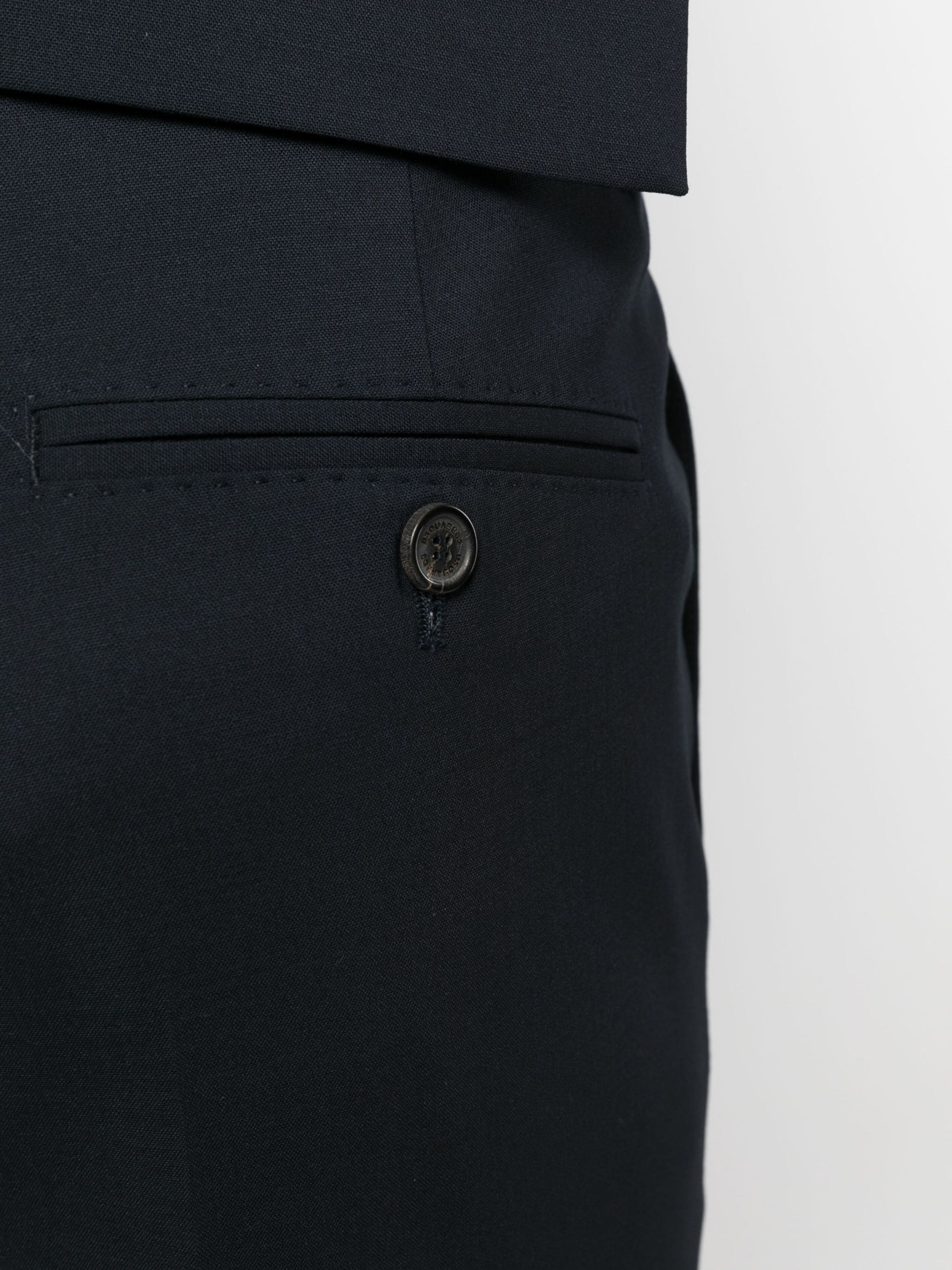 Tailored Black Two-Piece Cotton Suit