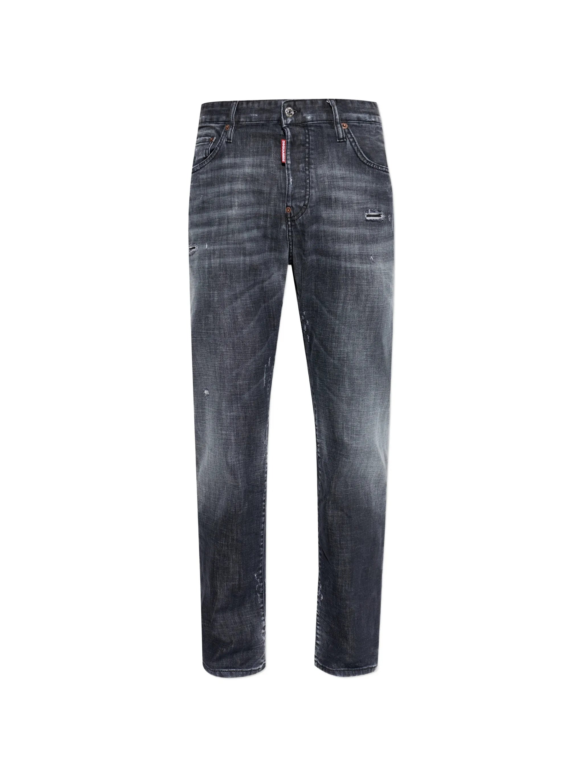 Relaxed Fit Faded Black Denim Jeans