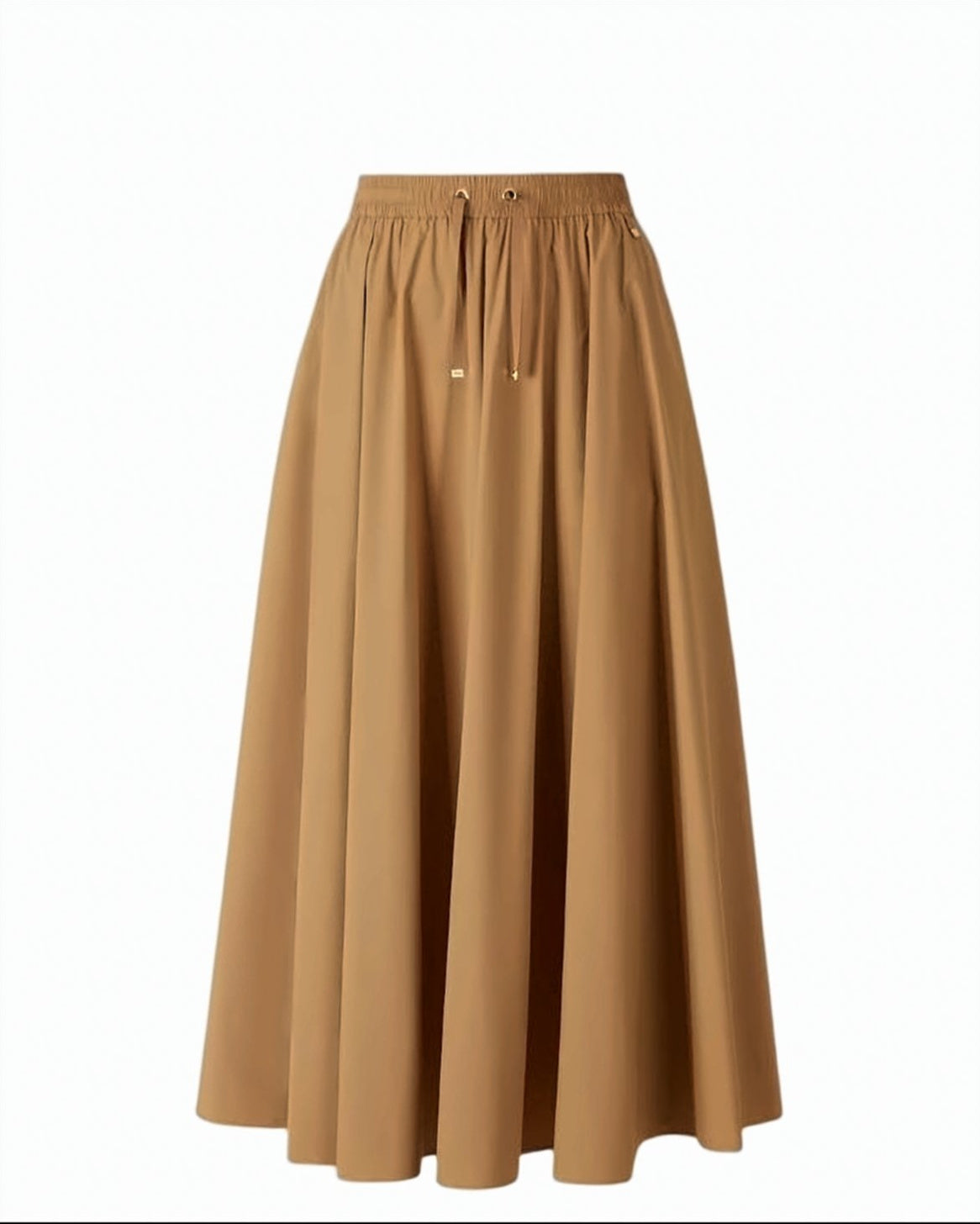 Midi Nylon Drawstring Pocket Skirt