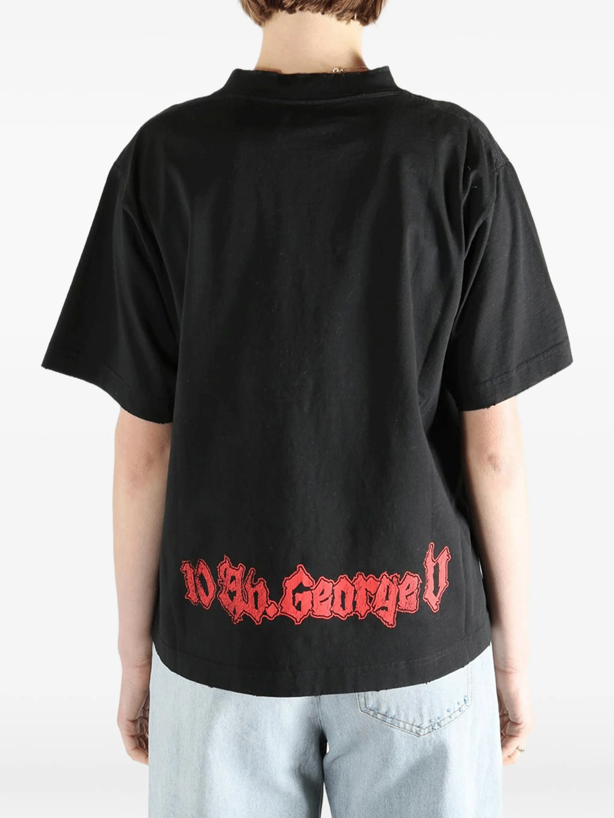 Black Medium Fit Boxy Graphic T-Shirt