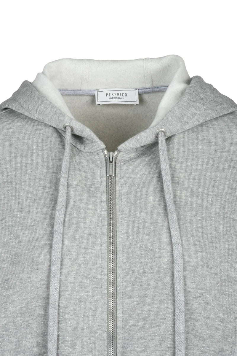 Cotton Blend Sweatshirt - Grey