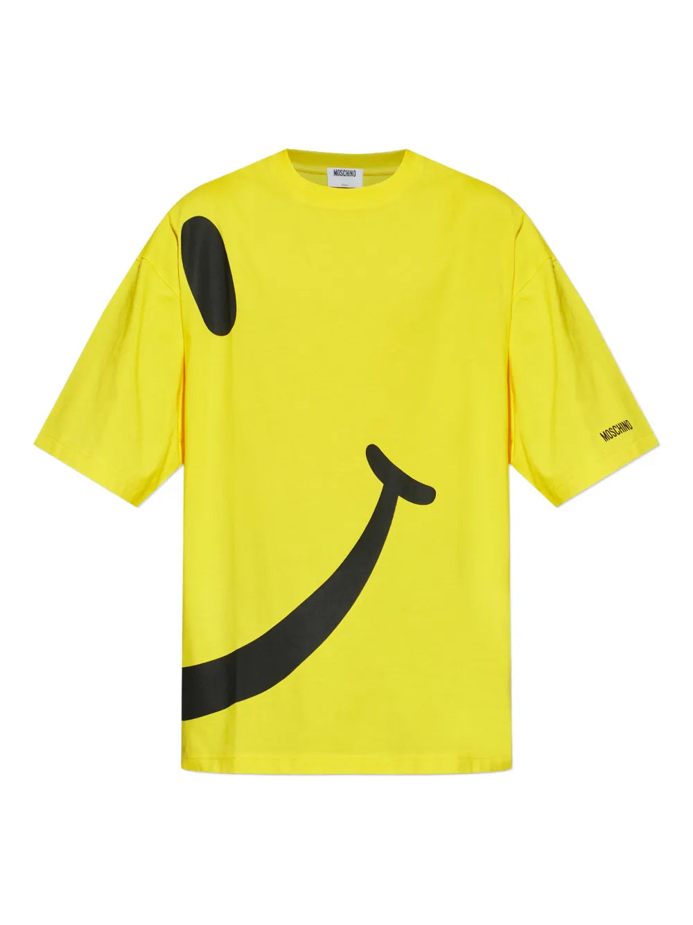 Relaxed Fit Yellow T-Shirt With Bold Smiley Graphic