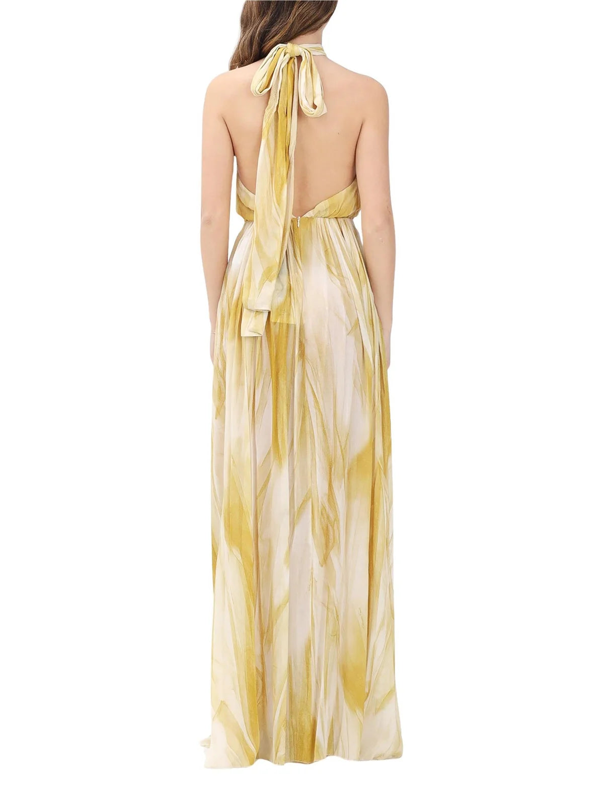 Curry Viscose Voile Long Dress