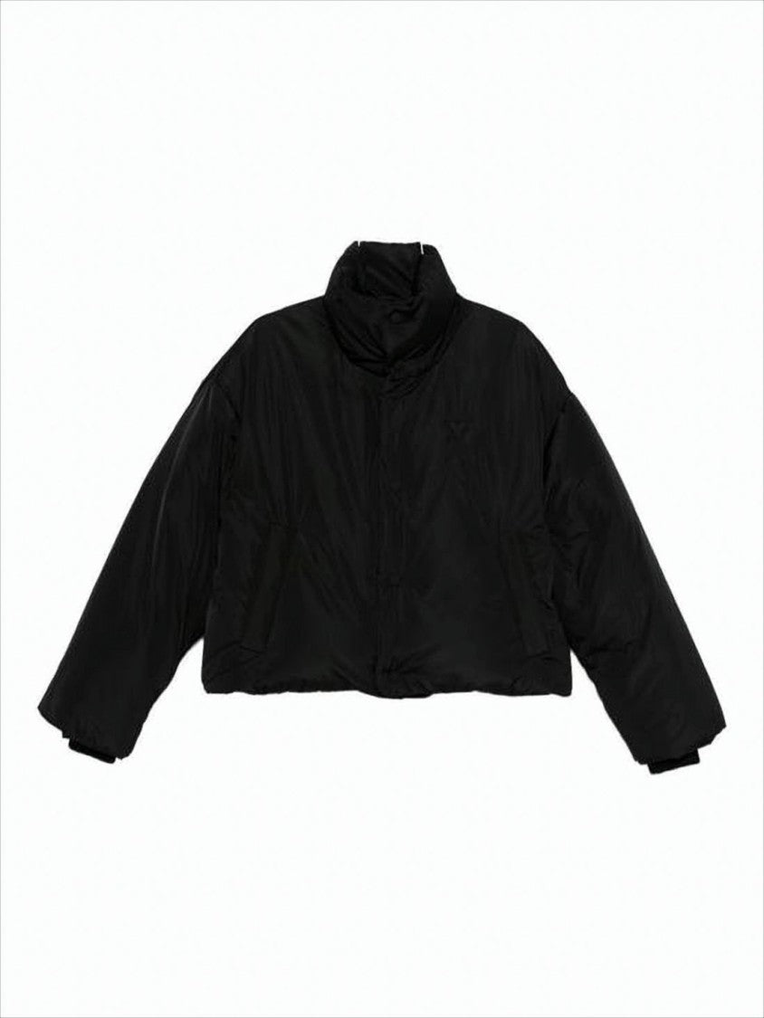 Cropped Padded Jacket with High Collar