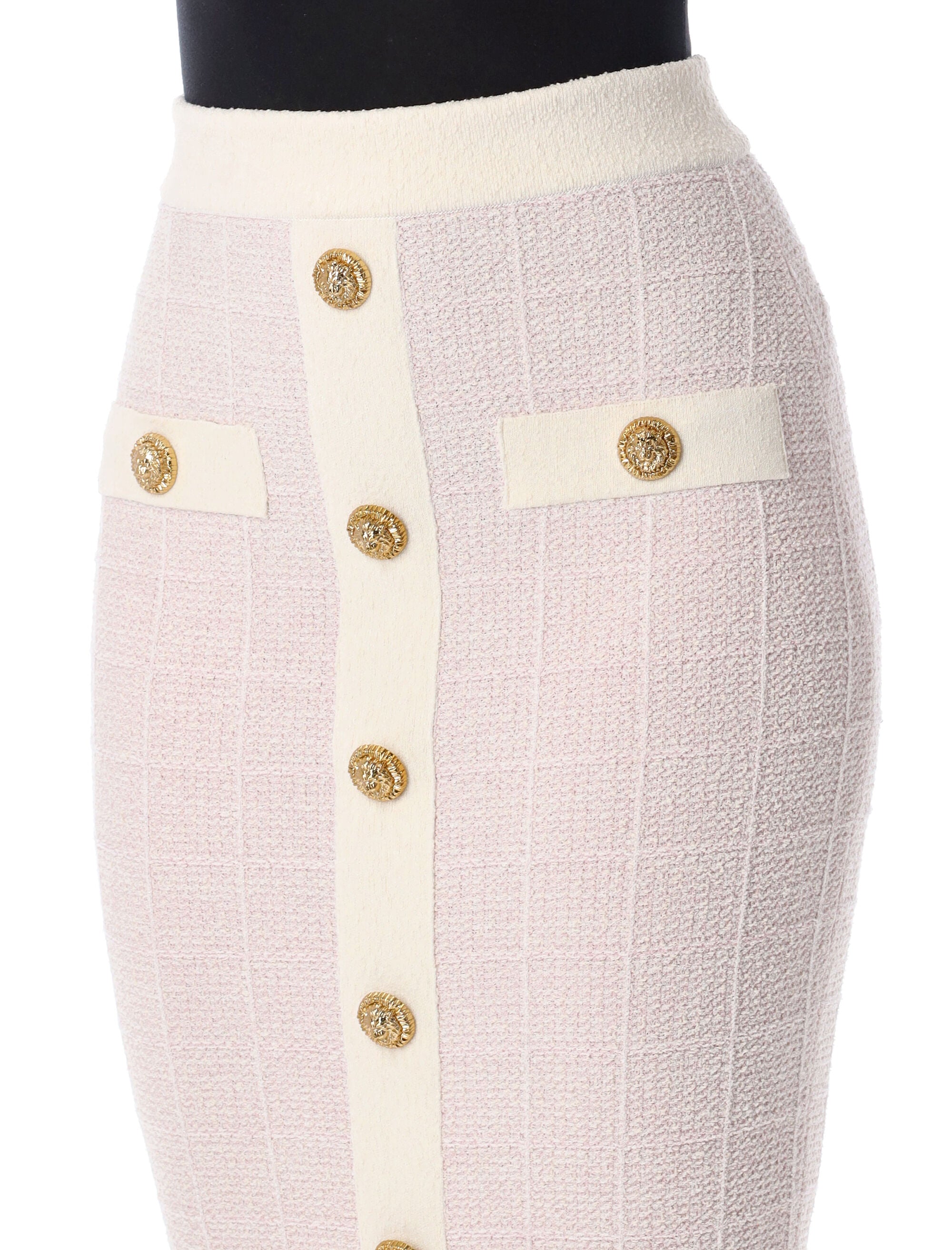 Buttoned Midi Skirt