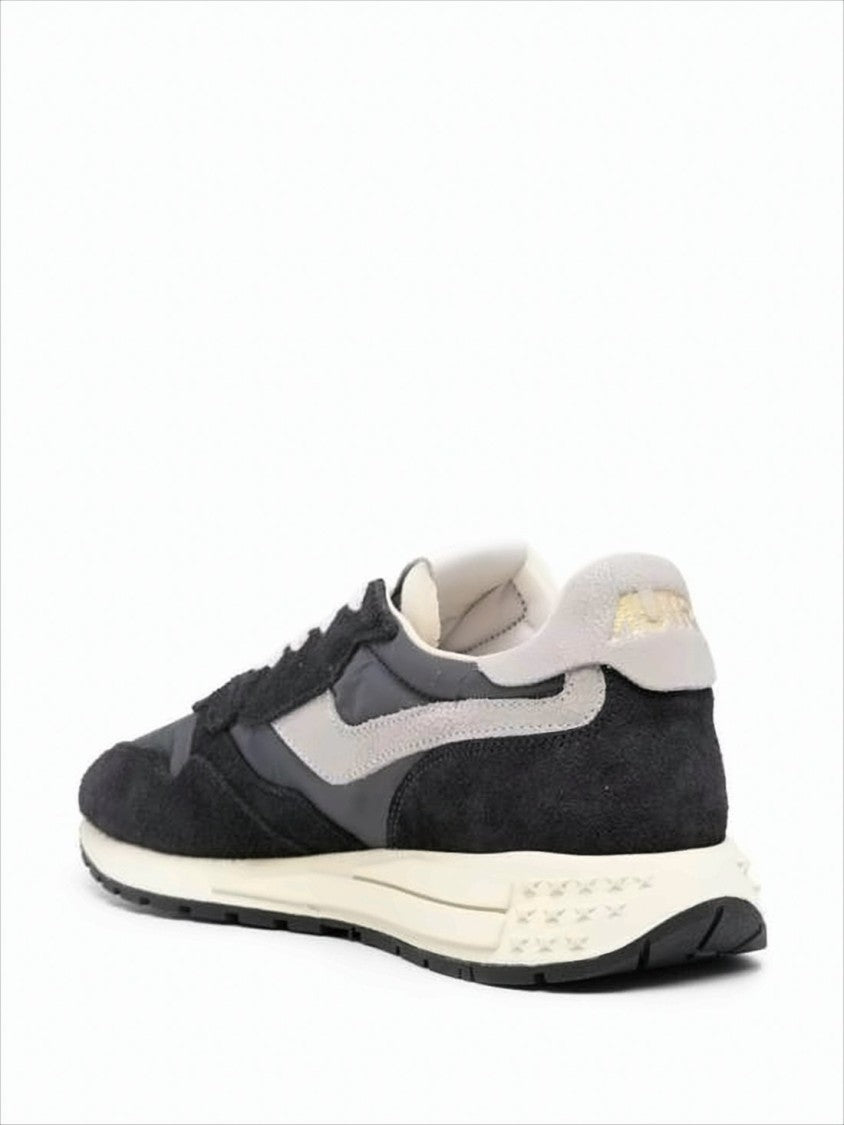 Layered Low-Top Sneakers with Suede
