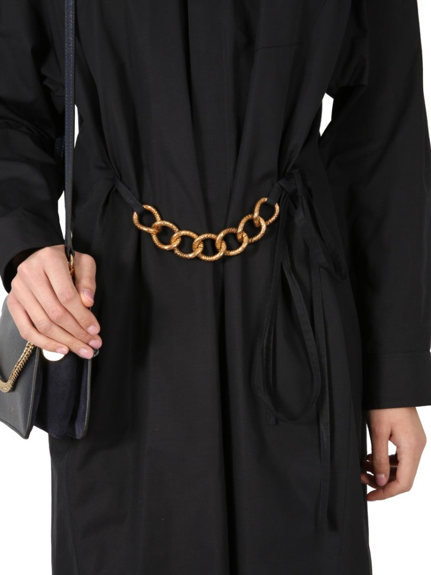 Knee-Length Dress With Korean Neck