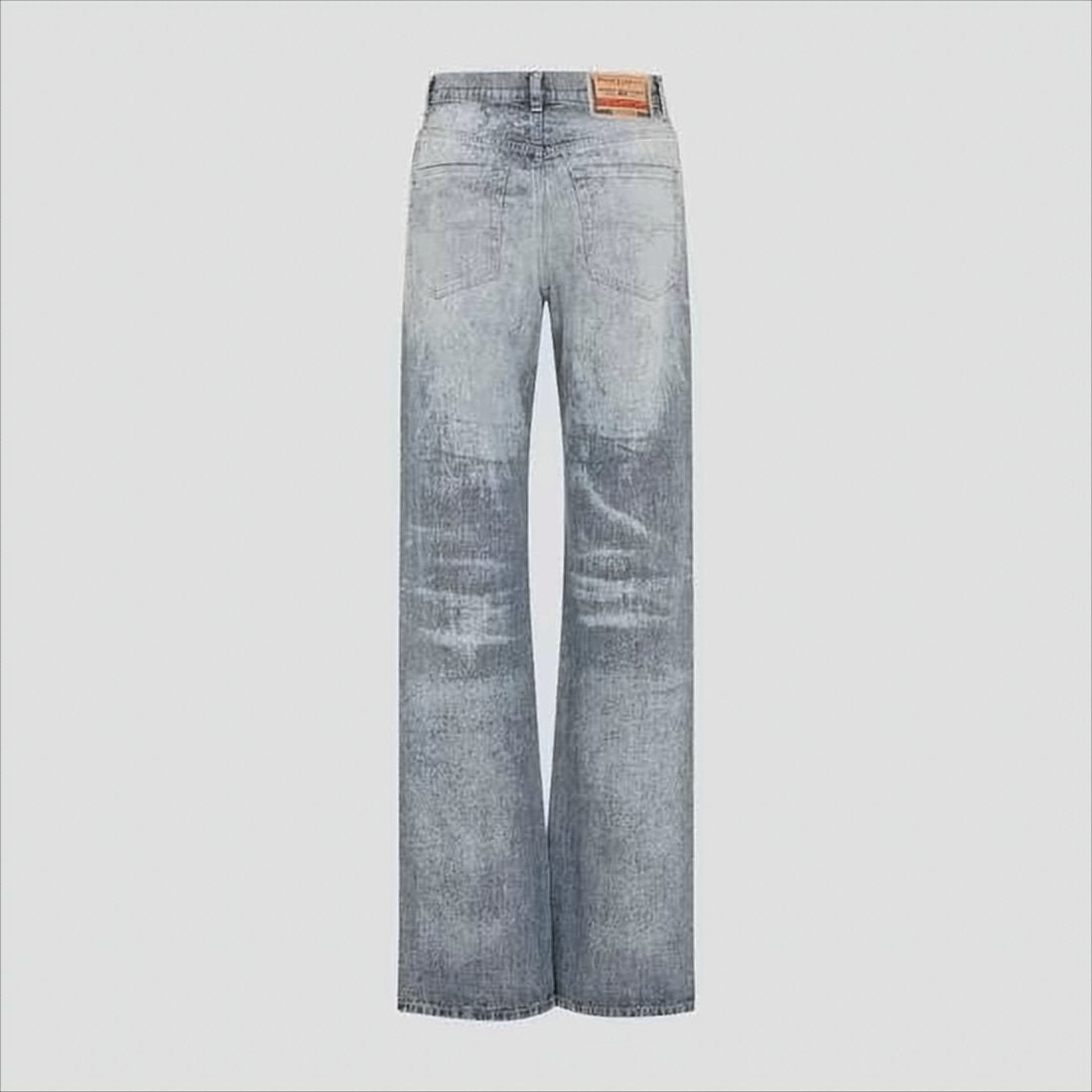 High-Waisted Wide-Leg Denim Jeans with Faded Wash