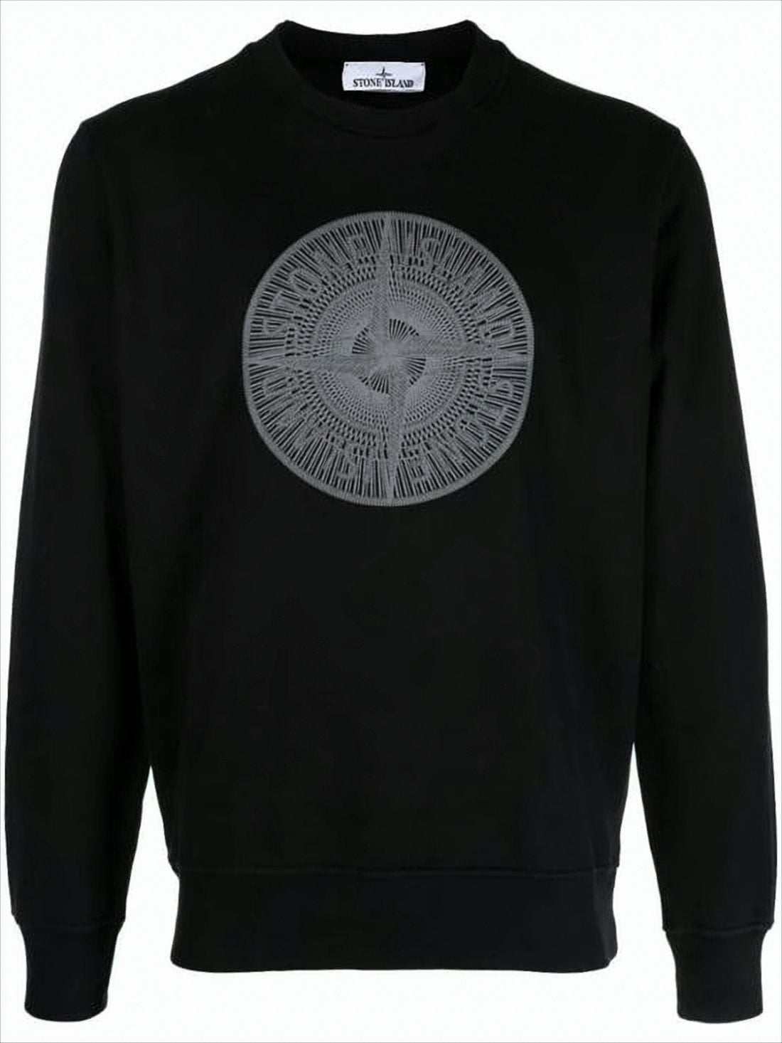 Crewneck Sweatshirt with Circular Emblem