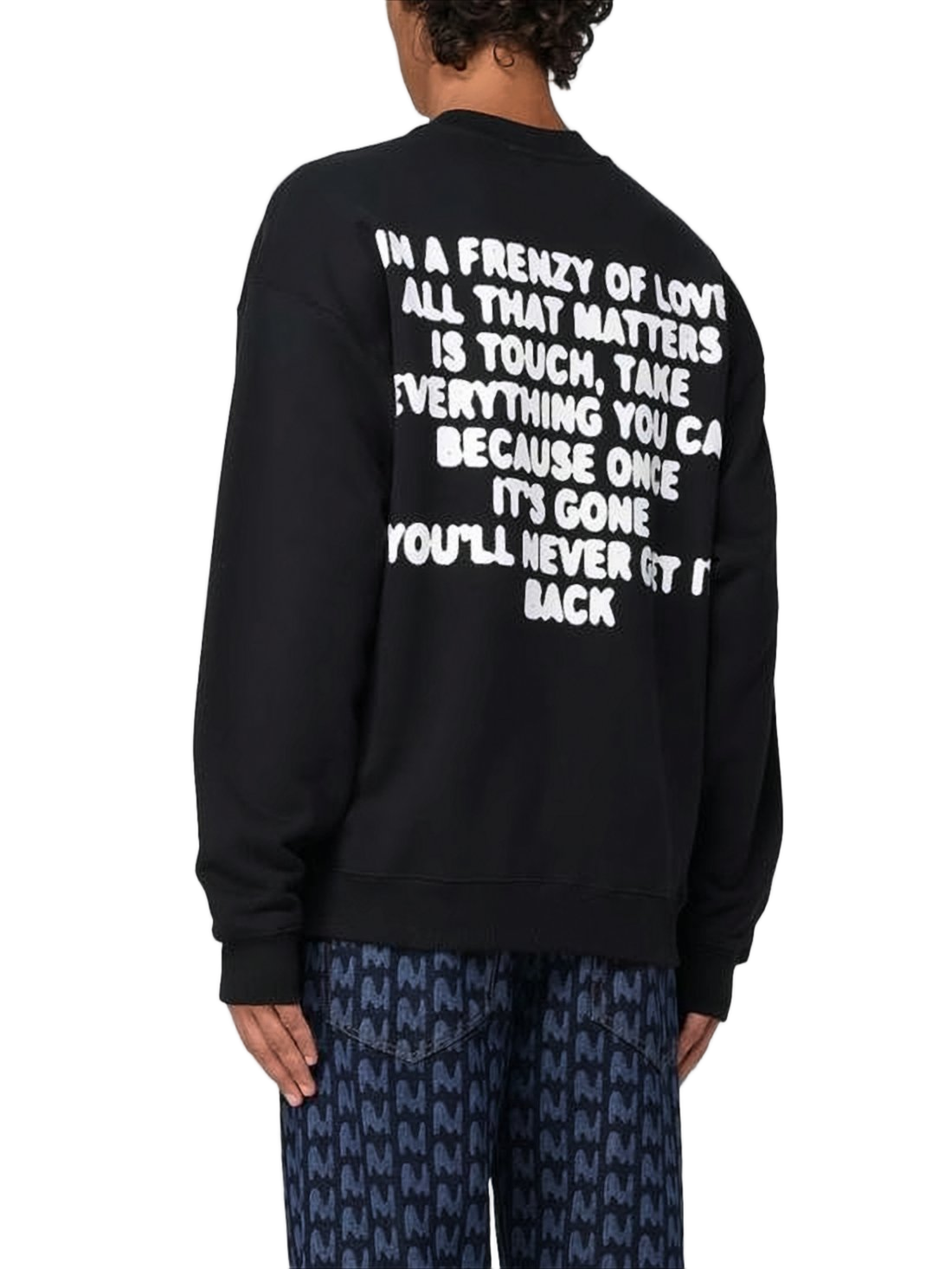 Long-Sleeve Black T-Shirt with Graphic Detailing