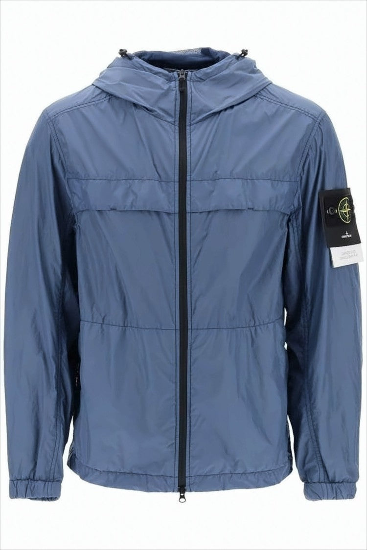 Lightweight Hooded Jacket with Distinctive Patch