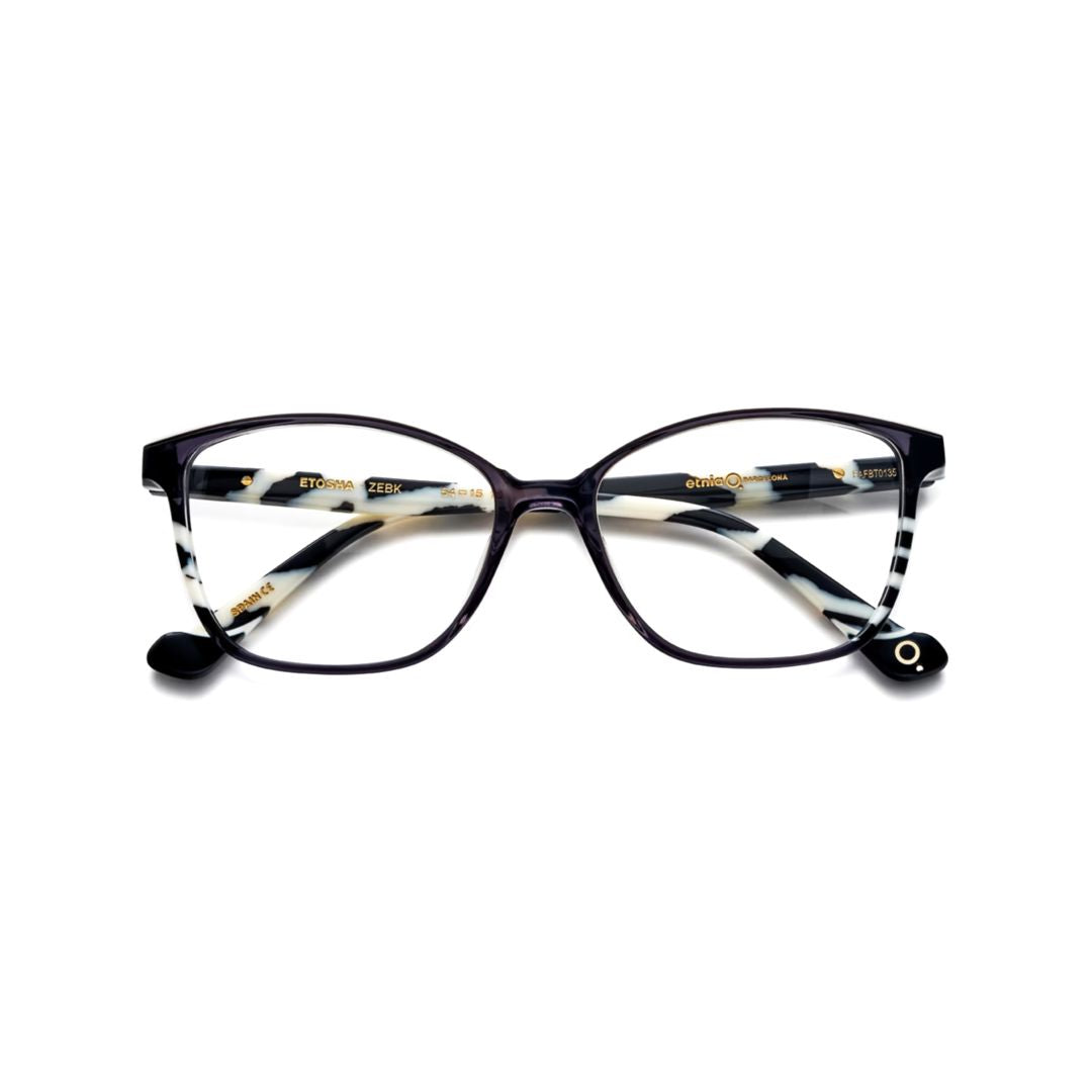 Etosha Cat-Eye Eyeglasses with Zebra-Striped Temples