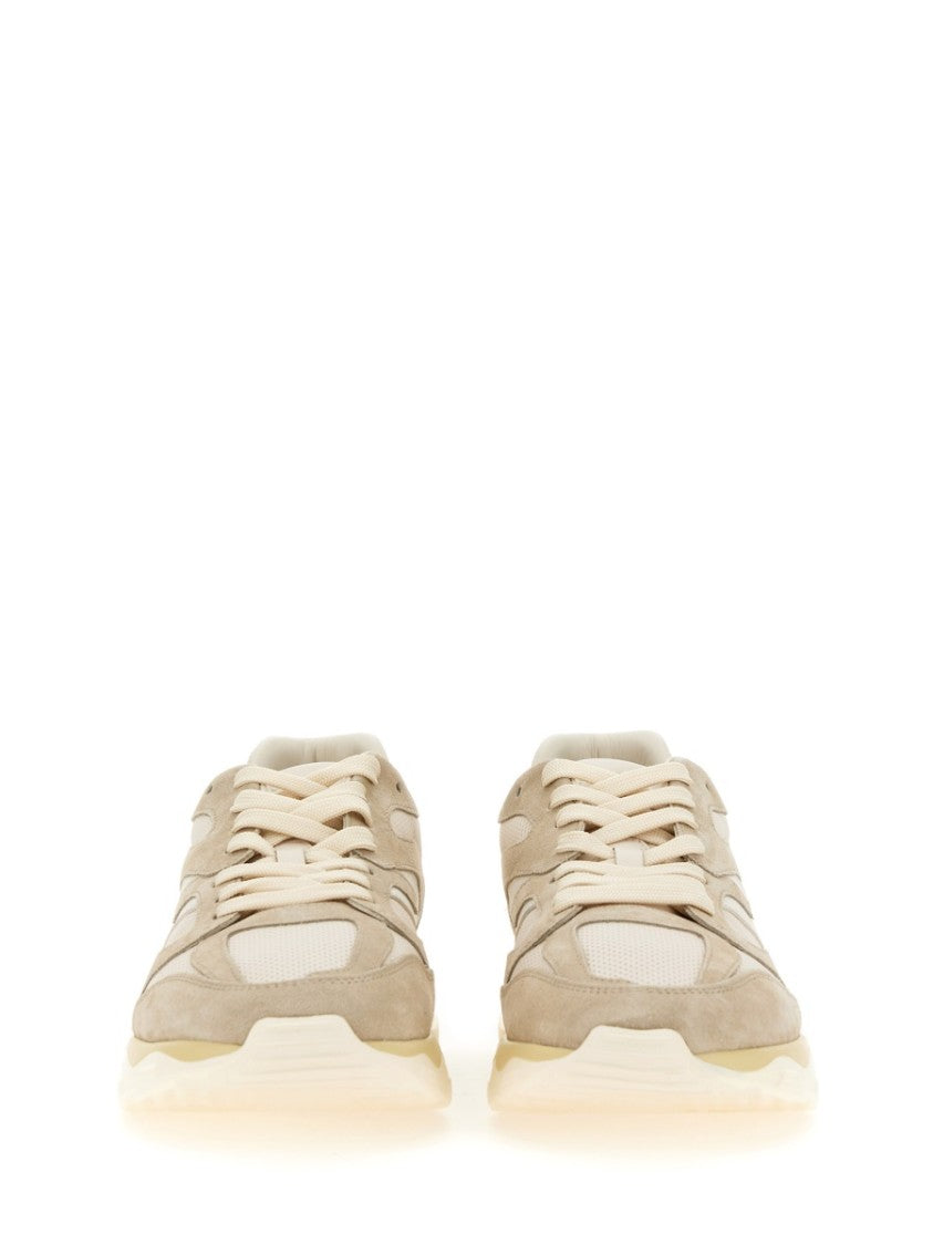 Calfskin Sneakers With Textured Upper And Sole