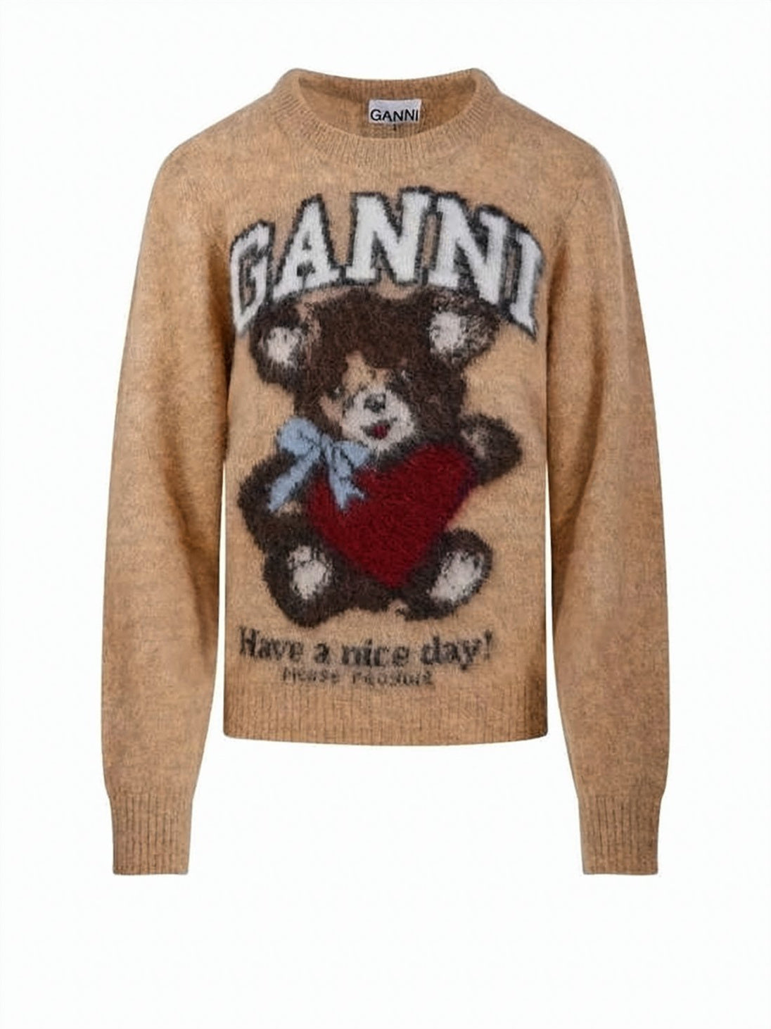 Playful Teddy Bear Graphic Sweater
