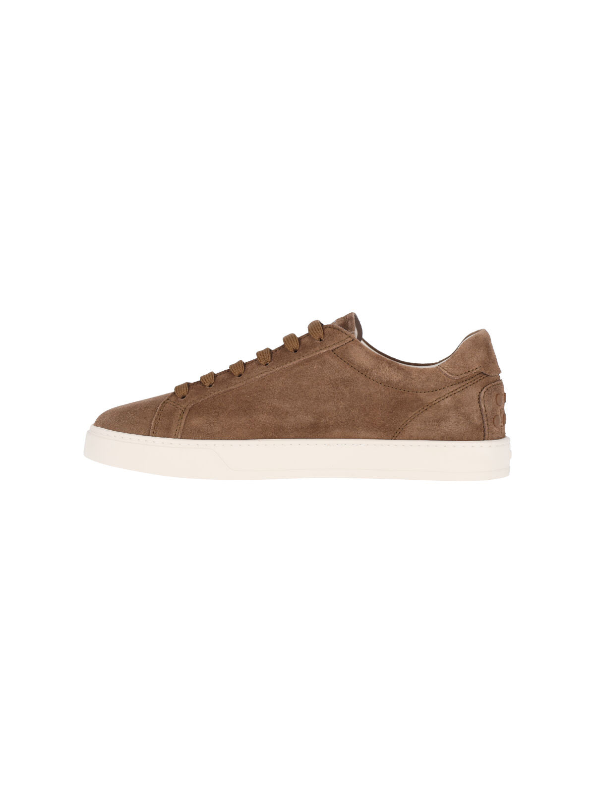 Brown Suede Sneakers with Rounded Toe
