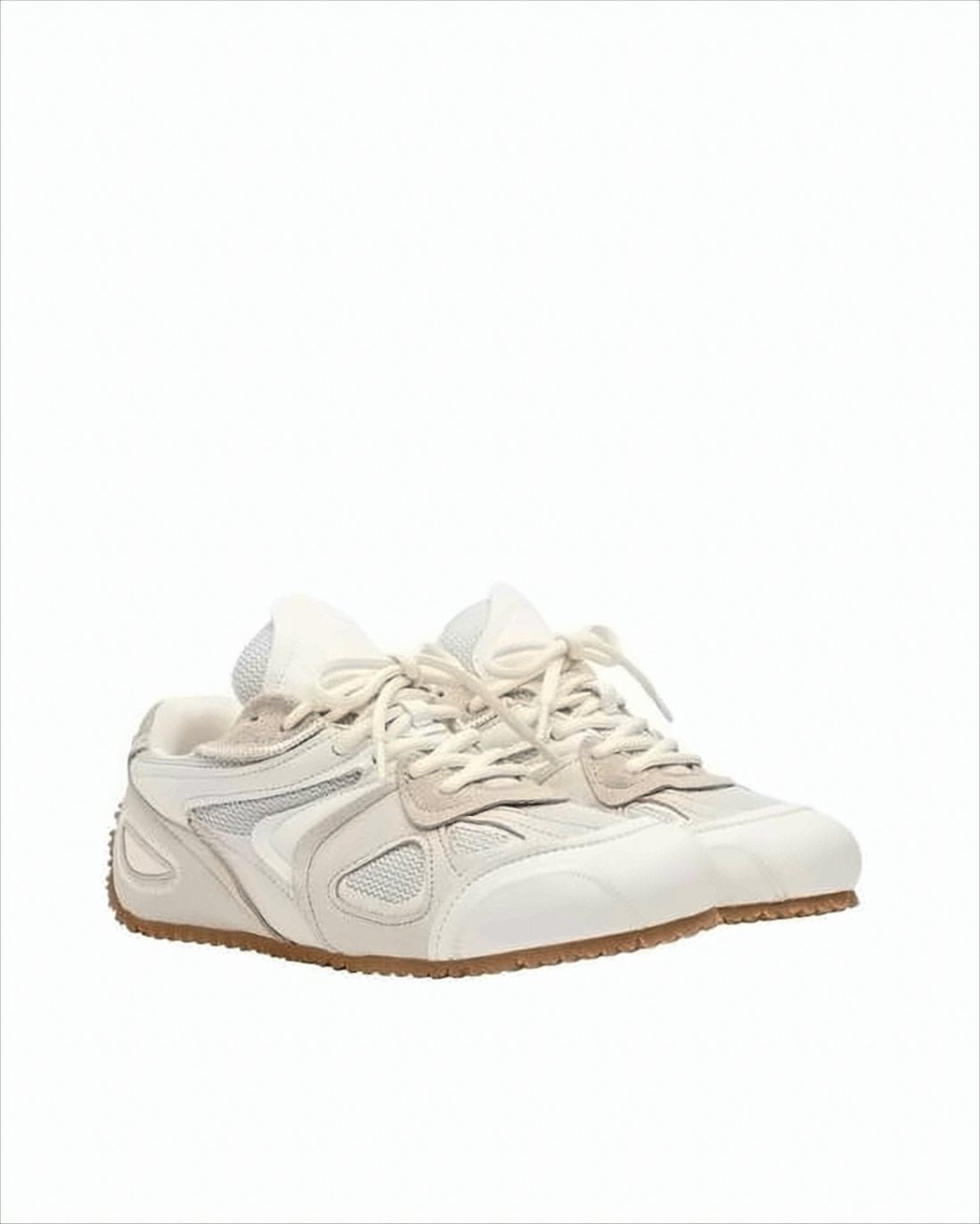 Low-Profile Sneakers with Leather and Suede Panels