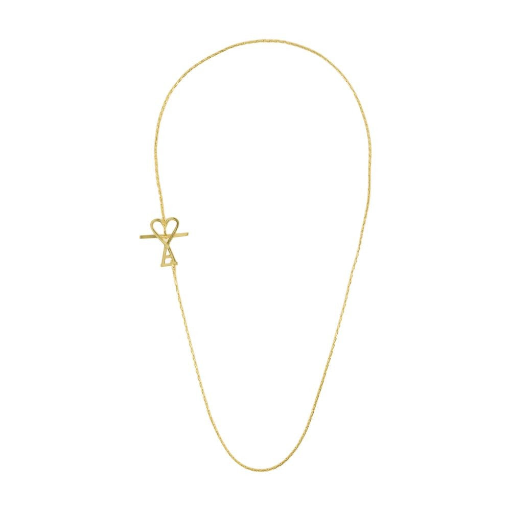 Gold Metal Adc 2 In 1 Chain Necklace