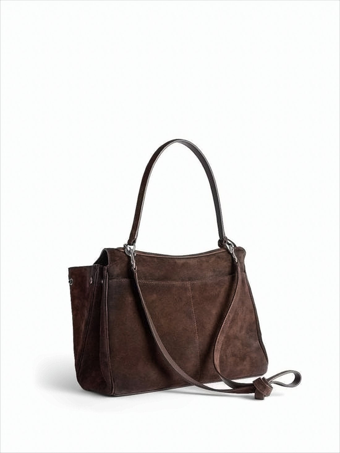 Structured Brown Calf Leather Tote Bag