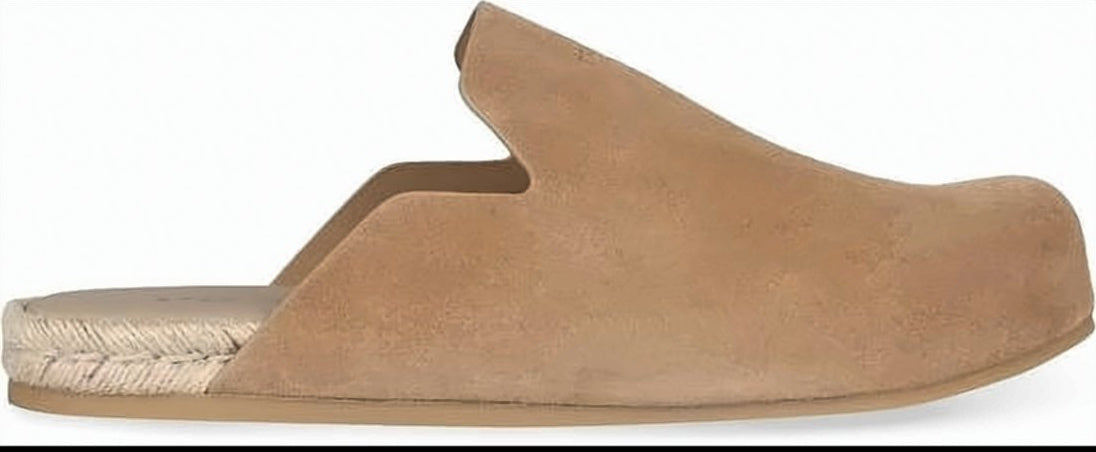 Calf Leather Slip-On Mules with Woven Heel Detail