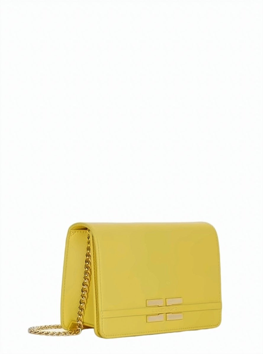 Leather Effect Chain Shoulder Bag