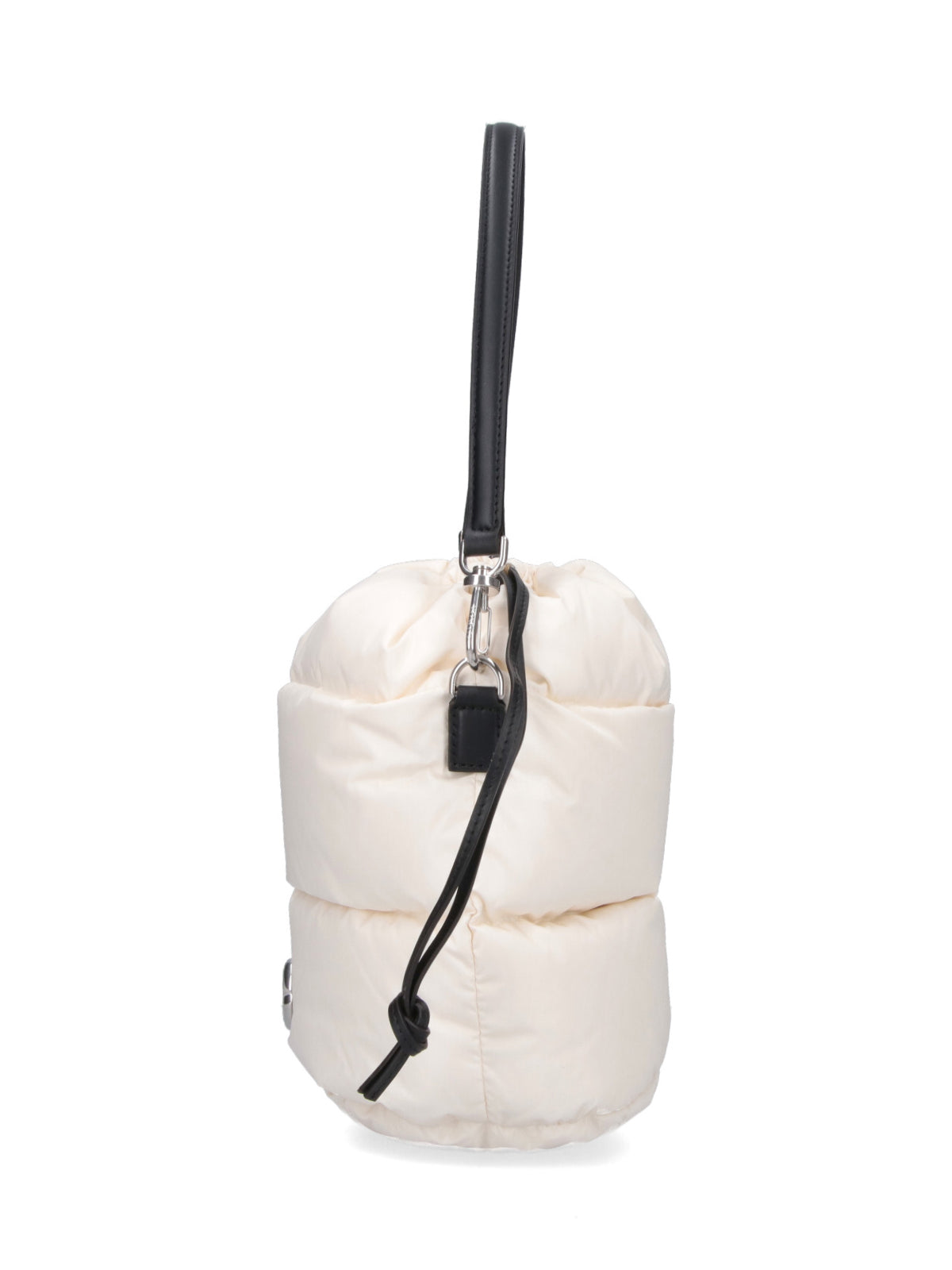White Caradoc Quilted Nylon Bucket Bag