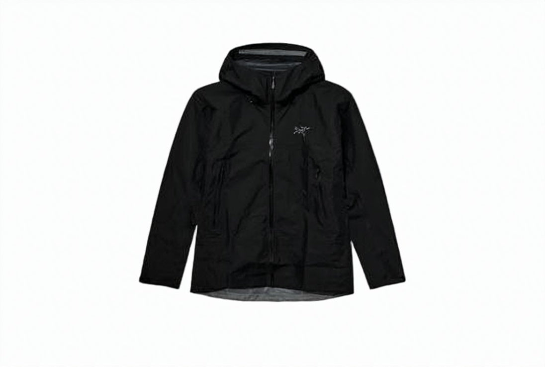 Black Arc'teryx Jacket with Attached Hood