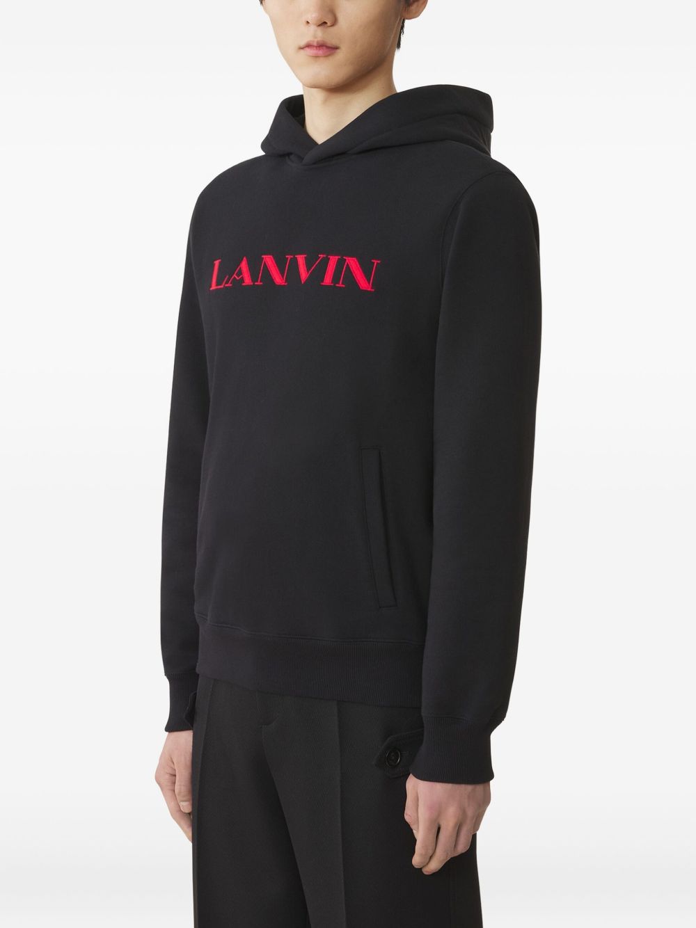 Relaxed Fit Black Hoodie