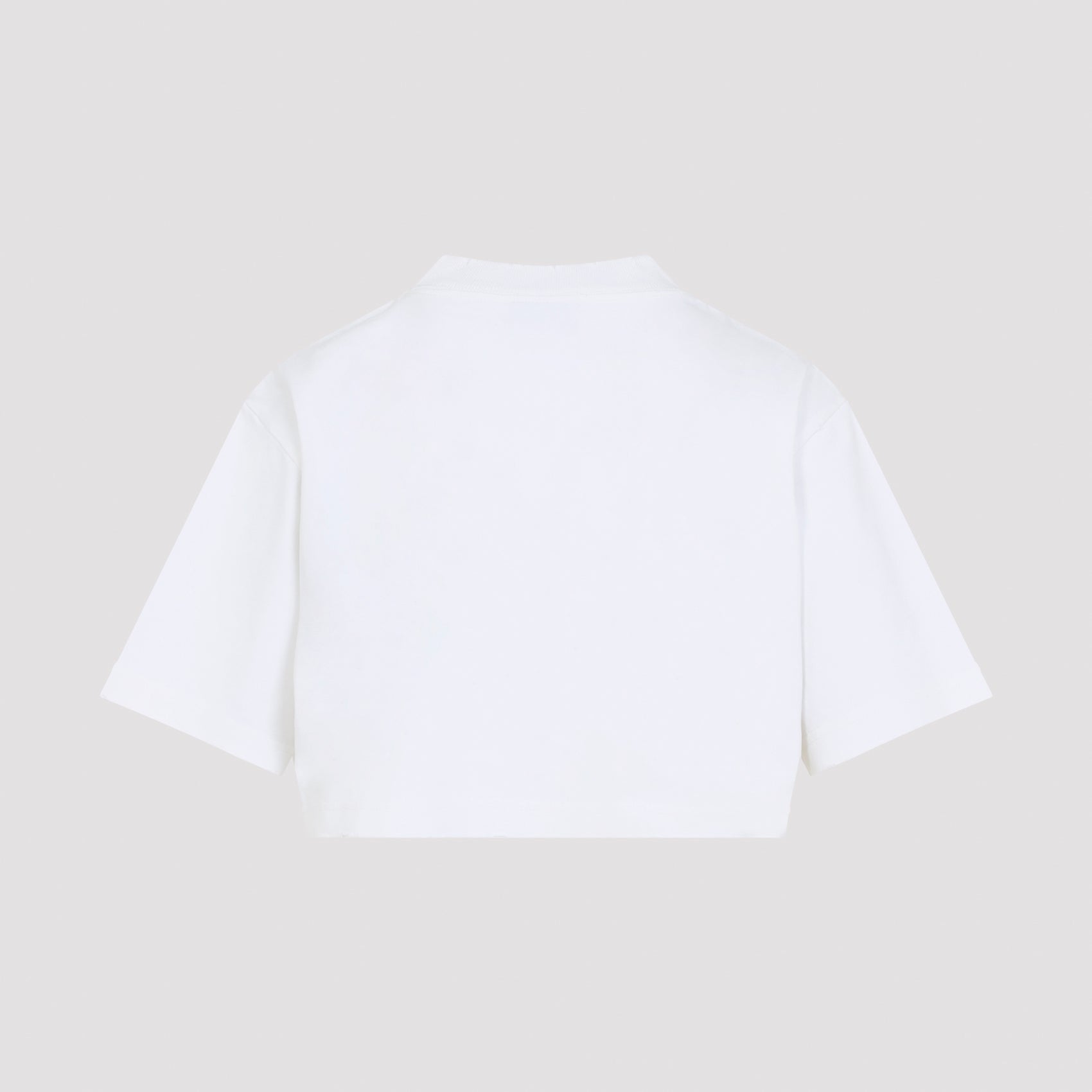 Cropped Graphic T-Shirt with Print Accents